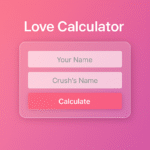Love Calculator with JavaScript,HTML,CSS