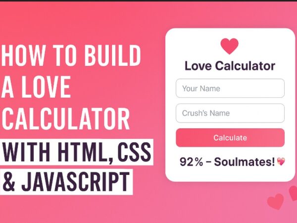 Love Calculator with JavaScript,HTML,CSS