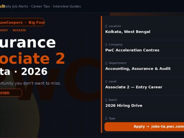 PwC Assurance Associate 2 job opening Kolkata 2026